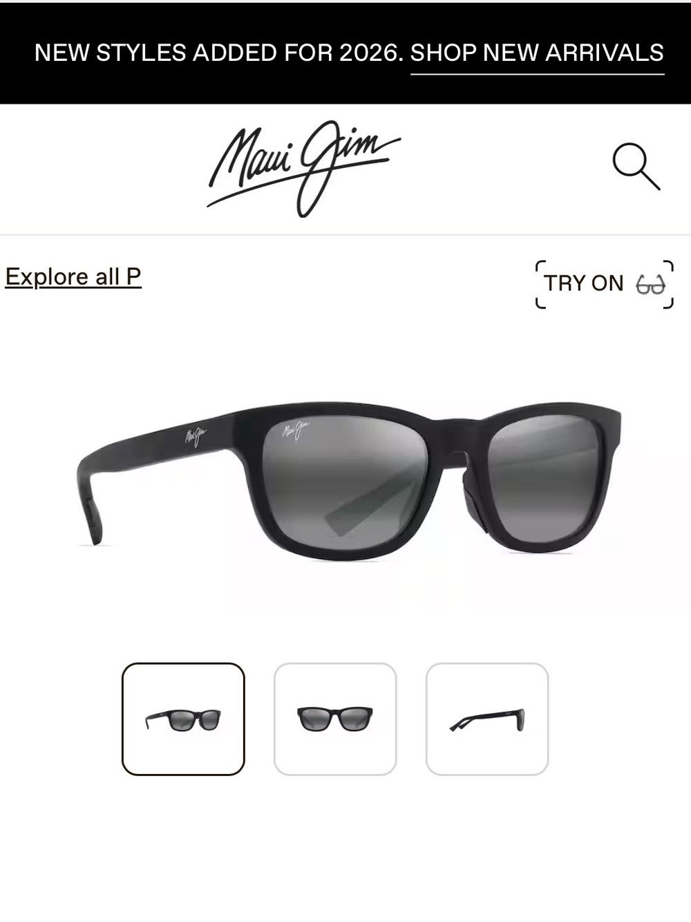 Maui Jim Kāpi‘I in Matte Black